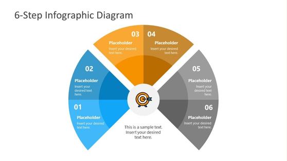  6 Step Infographic Diagram PowerPoint Template 