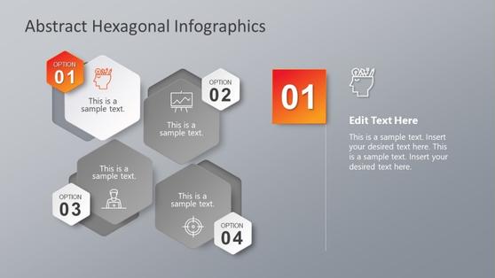  Abstract Hexagon Infographic for PowerPoint 