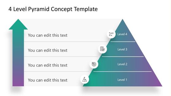  4 Level Pyramid Concept PowerPoint Template 