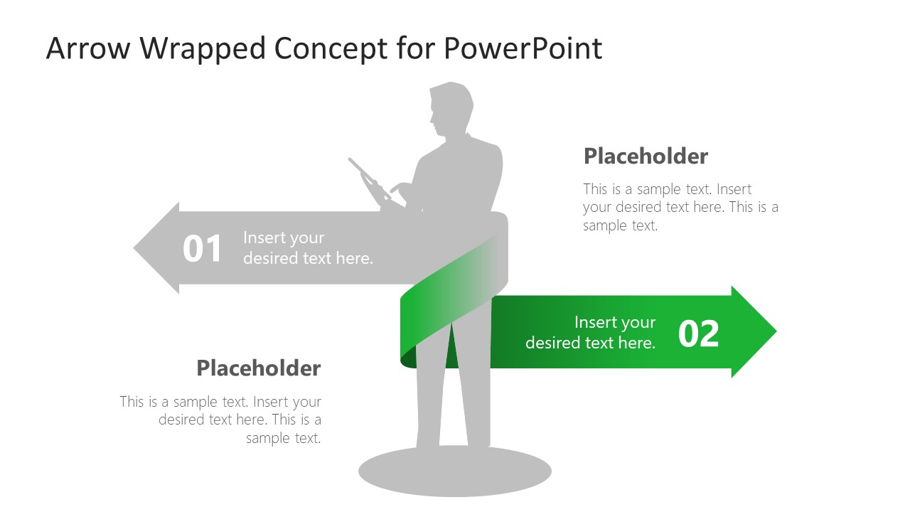 Arrow Wrapped Concept Diagram for PowerPoint