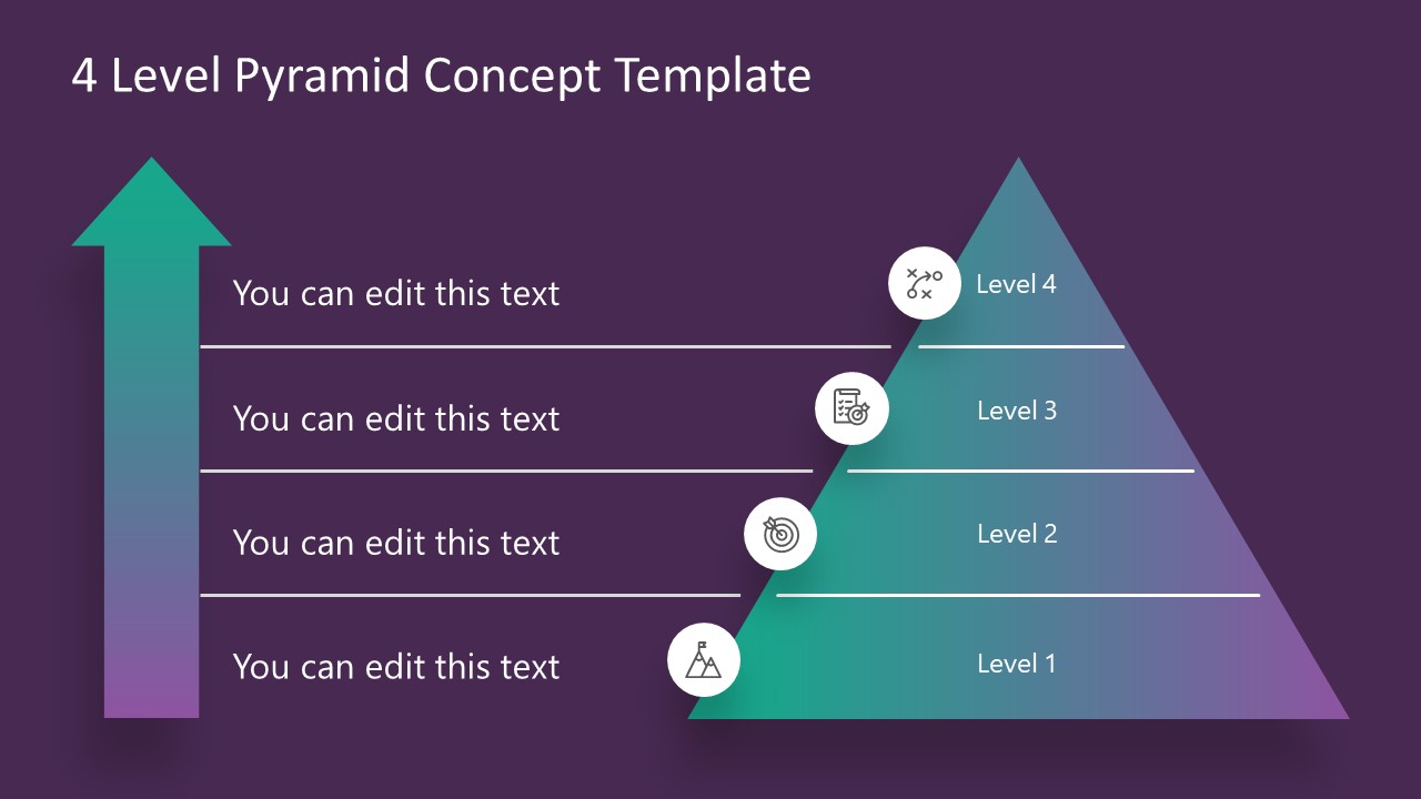 4 Level Pyramid Concept PowerPoint Template