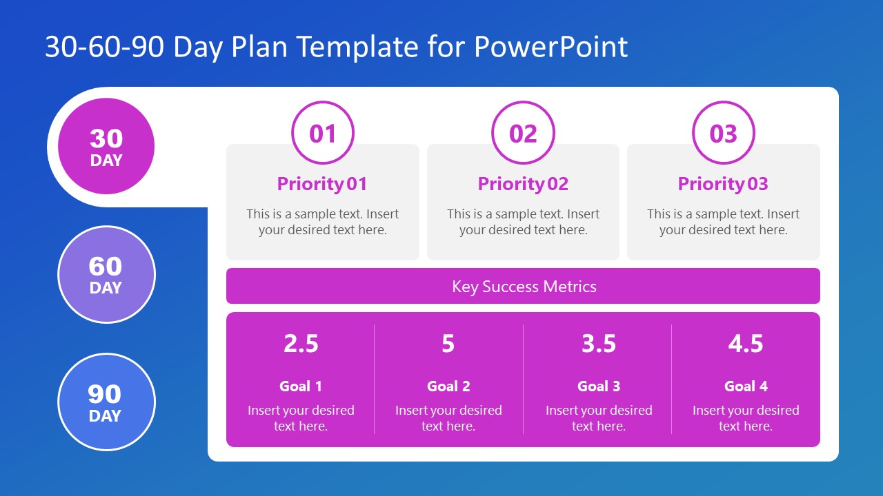 30 60 90 Day Plan PowerPoint Template
