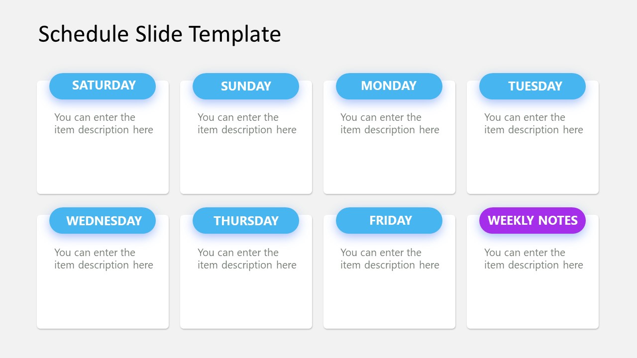 Schedule Slide Template for PowerPoint