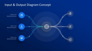3 Step Input Output PowerPoint Template Diagram