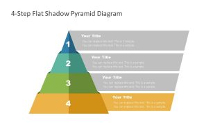 4 Steps Flat Shadow Pyramid Diagram