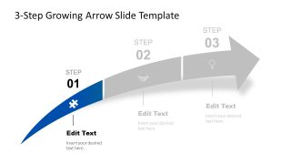 3-Step Growing Arrow Slide Template