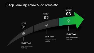 3-Step Growing Arrow Slide Template